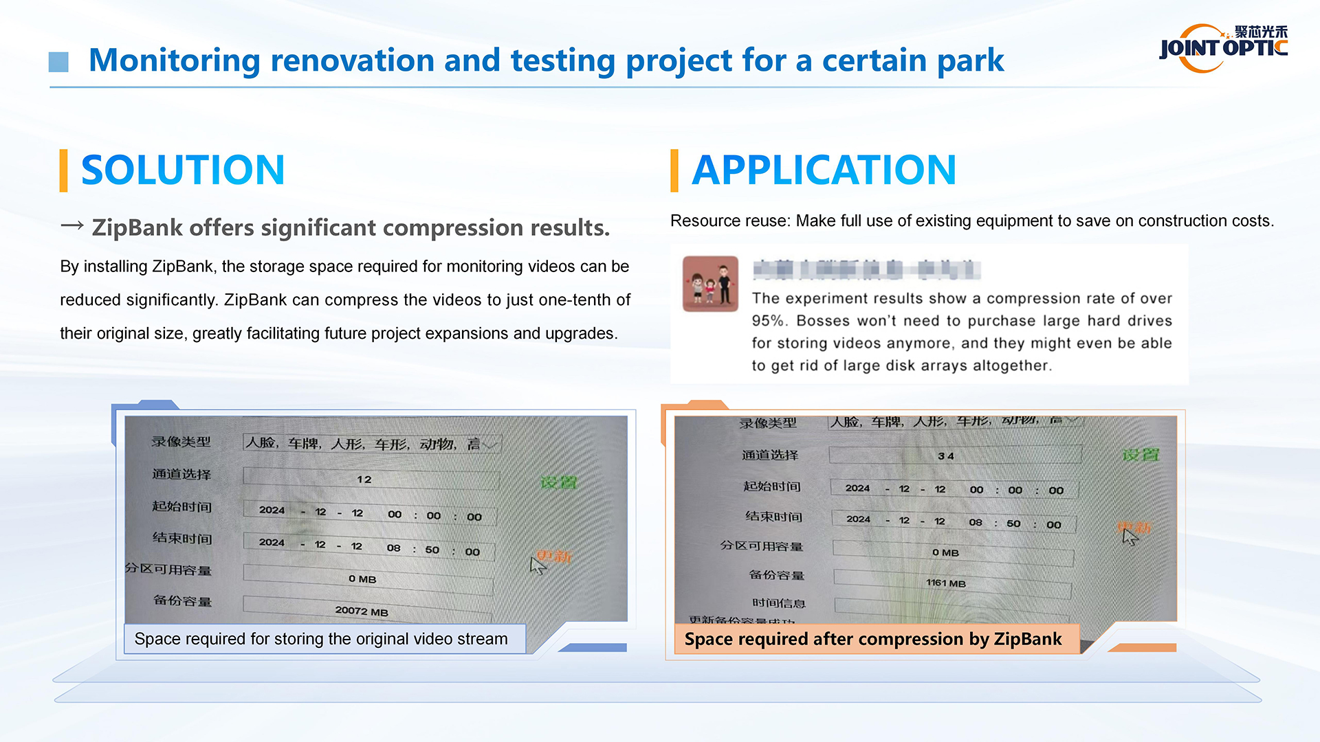 Monitoring renovation and testing project for a certain park